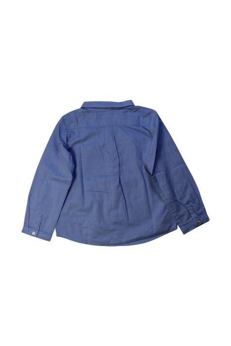 A Blue Long Sleeve Shirts from Burberry in size 3T for boy. (Back View)
