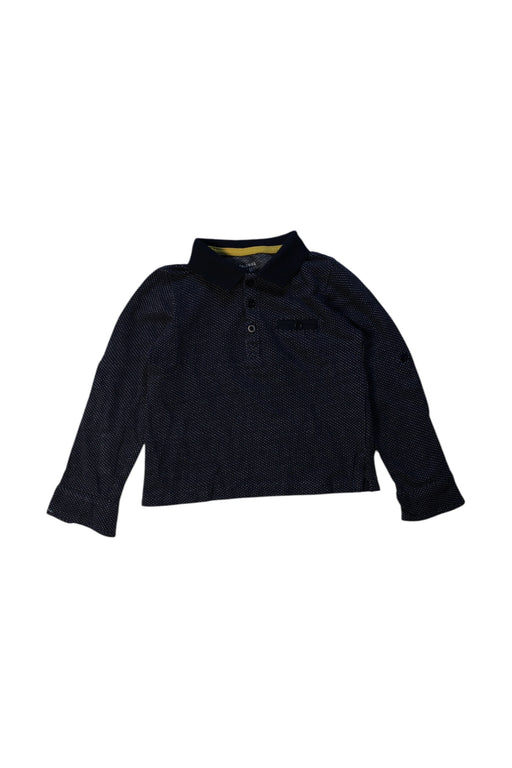 A Navy Long Sleeve Polos from Galeries Lafayette in size 3T for boy. (Front View)