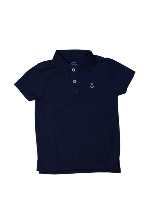 A Navy Short Sleeve Polos from Crewcuts in size 3T for boy. (Front View)