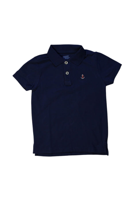 A Navy Short Sleeve Polos from Crewcuts in size 3T for boy. (Front View)