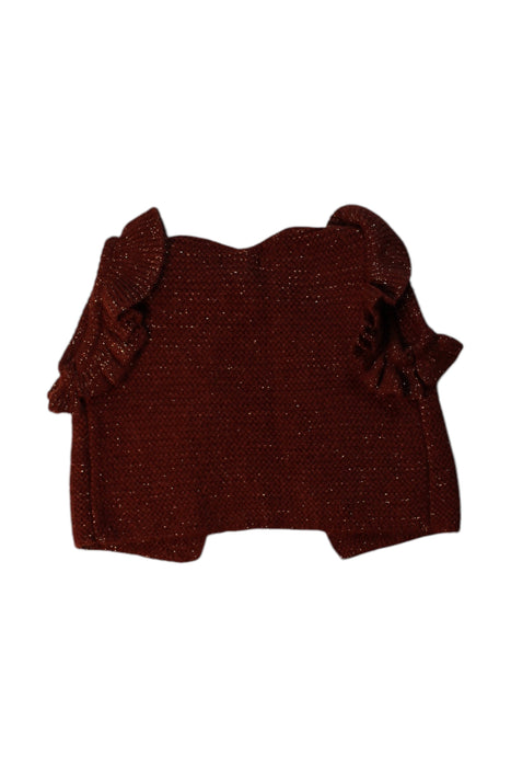 A Burgundy Sweater Vests from Emile et Ida in size 6-12M for girl. (Back View)