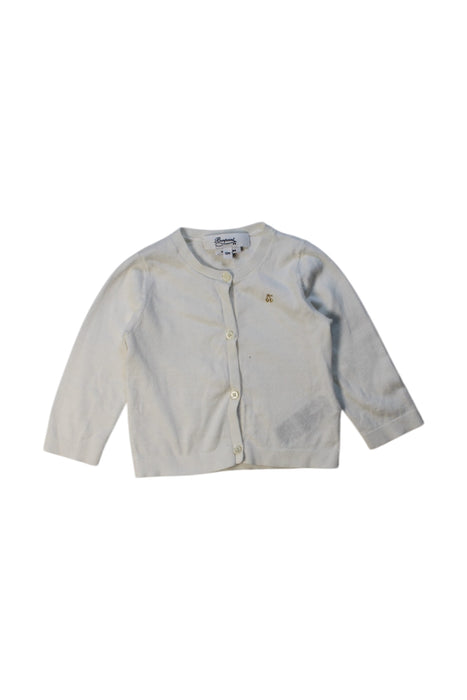 A White Cardigans from Bonpoint in size 6-12M for girl. (Front View)