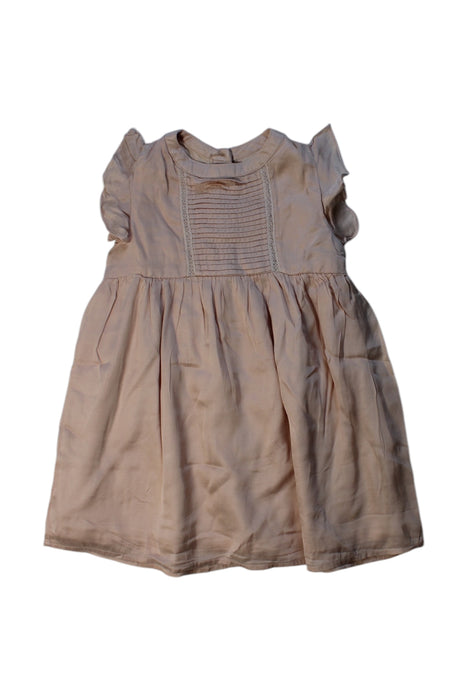 A Peach Short Sleeve Dresses from Velveteen in size 12-18M for girl. (Front View)