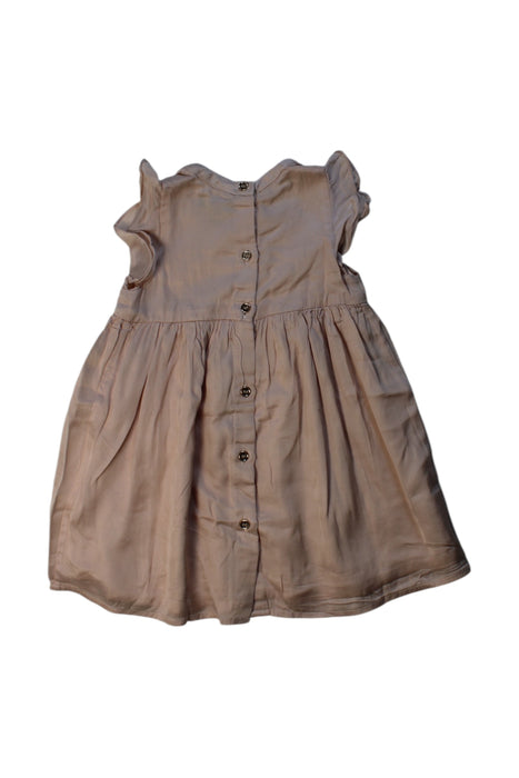 A Peach Short Sleeve Dresses from Velveteen in size 12-18M for girl. (Back View)