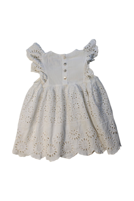 A White Sleeveless Dresses from Konges Sløjd in size 6-12M for girl. (Back View)