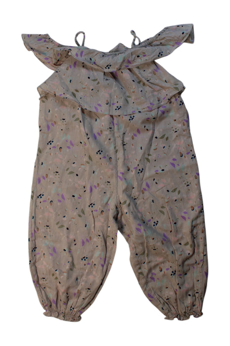 A Multicolour Sleeveless Rompers from Velveteen in size 12-18M for girl. (Front View)