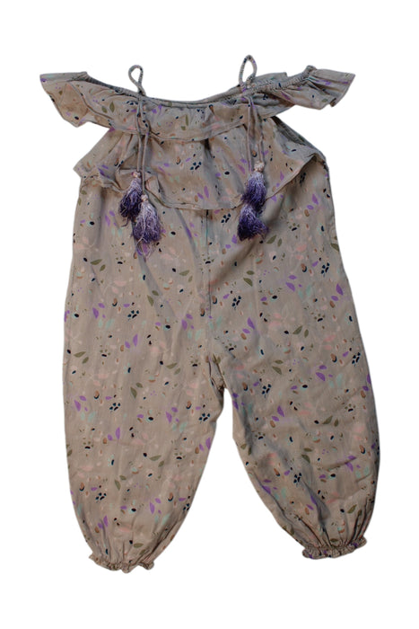 A Multicolour Sleeveless Rompers from Velveteen in size 12-18M for girl. (Back View)