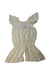 A Ivory Sleeveless Rompers from Velveteen in size 4T for girl. (Front View)