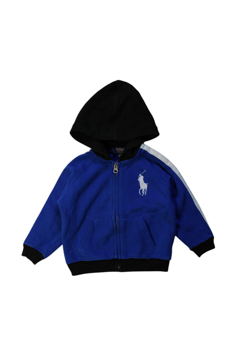 A Blue Zippered Sweatshirts from Polo Ralph Lauren in size 2T for boy. (Front View)
