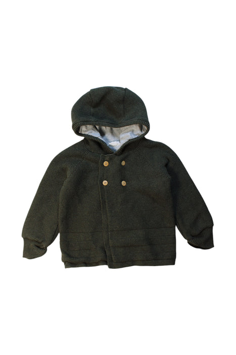 A Green Coats from The Little White Company in size 18-24M for boy. (Front View)
