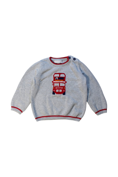 A Grey Knit Sweaters from The Little White Company in size 18-24M for boy. (Front View)