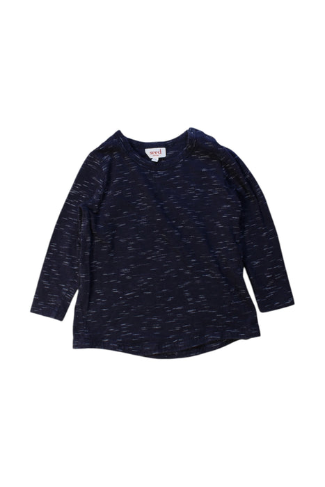 A Navy Long Sleeve T Shirts from Seed in size 2T for boy. (Front View)