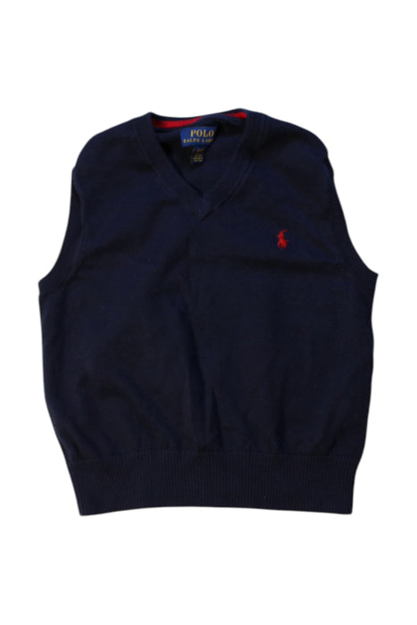 A Navy Dress Up Vests from Polo Ralph Lauren in size 4T for boy. (Front View)