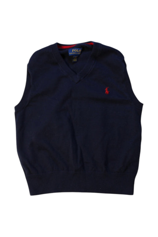 A Navy Dress Up Vests from Polo Ralph Lauren in size 4T for boy. (Front View)