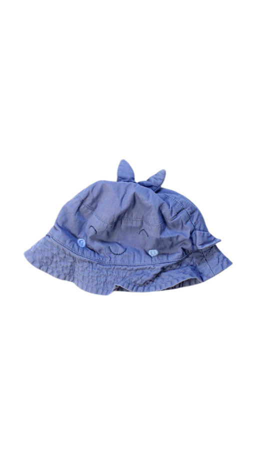 A Blue Sun Hats from Mothercare in size 3-6M for girl. (Front View)