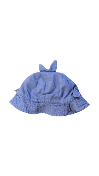 A Blue Sun Hats from Mothercare in size 3-6M for girl. (Back View)