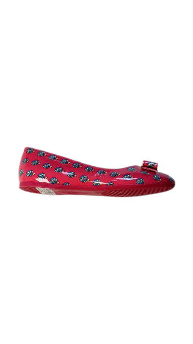 A Red Flats from Salvatore Ferragamo in size 6T for girl. (Front View)