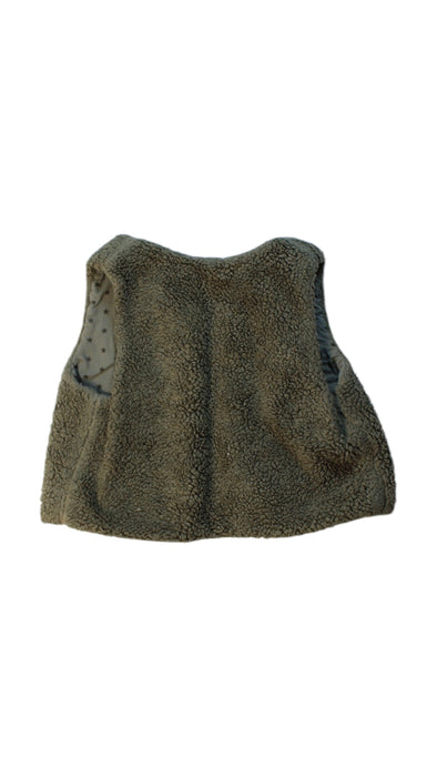 A Brown Outerwear Vests from Bonton in size 12-18M for girl. (Back View)