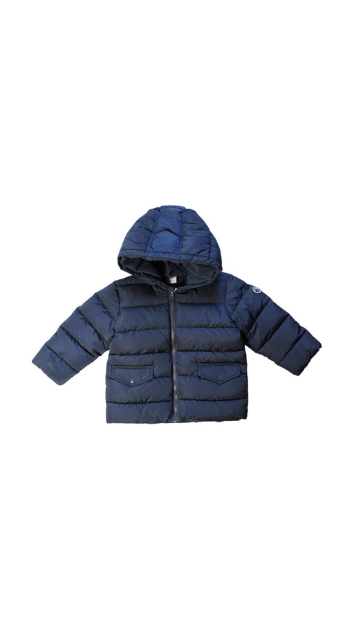 A Navy Puffer/Quilted Coats & Outerwear from Petit Bateau in size 12-18M for neutral. (Front View)