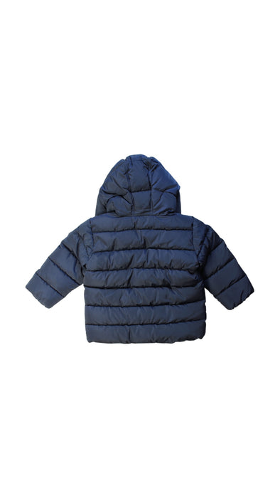 A Navy Puffer/Quilted Coats & Outerwear from Petit Bateau in size 12-18M for neutral. (Back View)