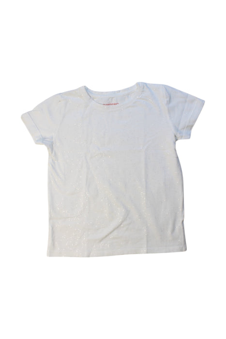 A White Short Sleeve T Shirts from Monoprix in size 6T for girl. (Front View)