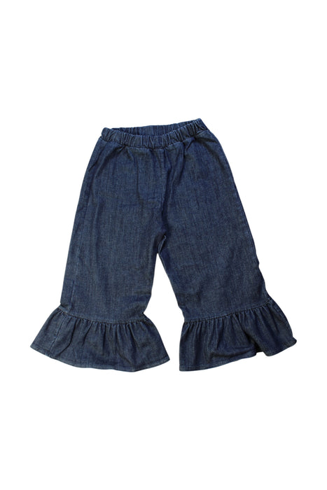 A Blue Casual Pants from Emile et Ida in size 6T for girl. (Front View)