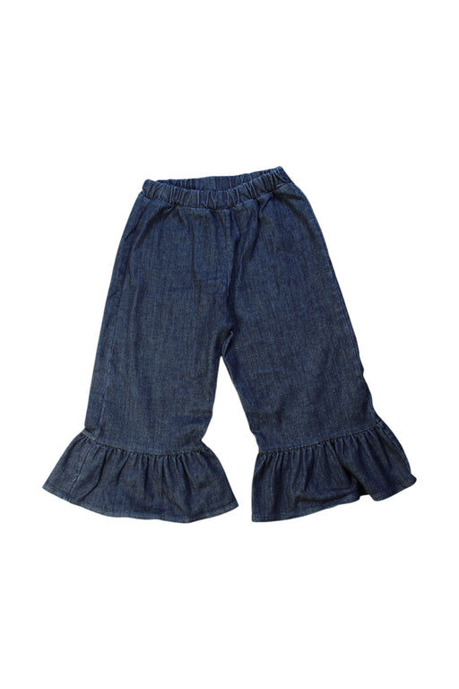 A Blue Casual Pants from Emile et Ida in size 6T for girl. (Front View)