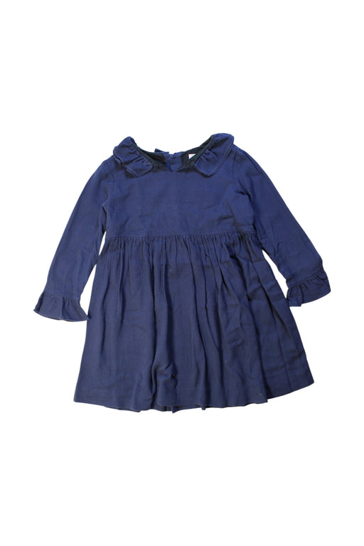 A Navy Long Sleeve Dresses from Bonpoint in size 6T for girl. (Front View)