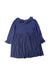 A Navy Long Sleeve Dresses from Bonpoint in size 6T for girl. (Back View)
