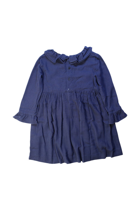 A Navy Long Sleeve Dresses from Bonpoint in size 6T for girl. (Back View)