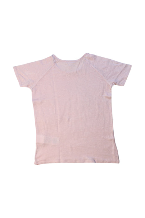 A Pink Short Sleeve T Shirts from Bonton in size 6T for girl. (Back View)