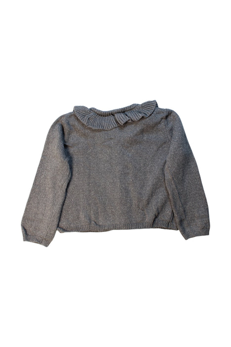 A Grey Cardigans from Quincy Mae in size 4T for girl. (Back View)