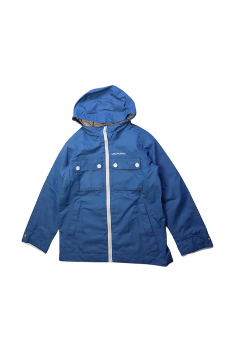 A Blue Rain Jackets from Craghoppers in size 5T for boy. (Front View)