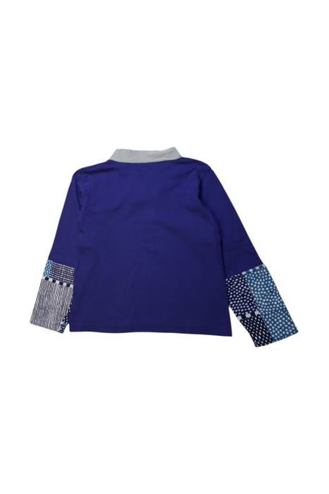 A Blue Long Sleeve Tops from Sou Sou in size 5T for boy. (Back View)