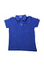 A Blue Short Sleeve Polos from Double B Mikihouse in size 5T for boy. (Front View)
