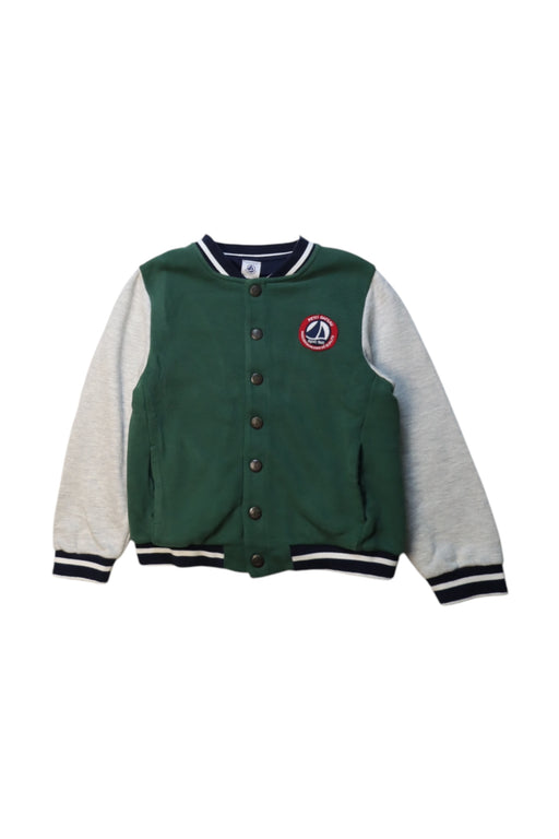 A Green Lightweight Jackets from Petit Bateau in size 6T for boy. (Front View)