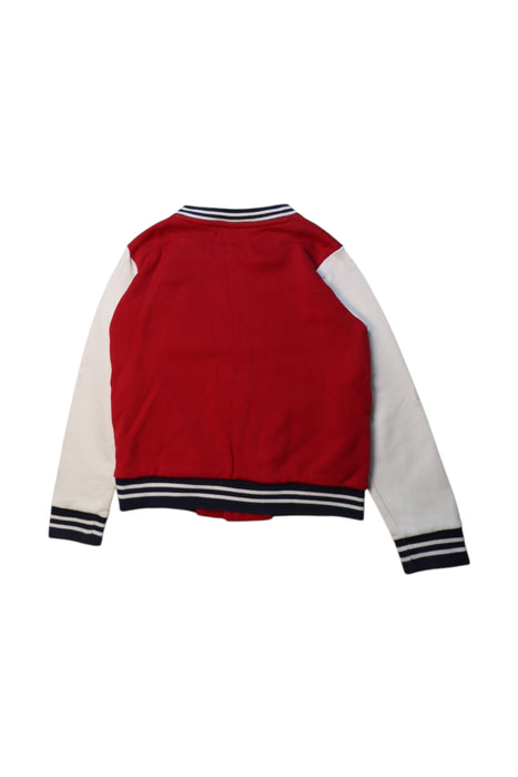 A Red Lightweight Jackets from Petit Bateau in size 6T for boy. (Back View)