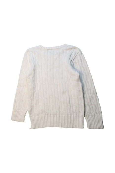 A White Knit Sweaters from Polo Ralph Lauren in size 5T for boy. (Back View)