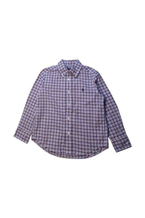 A Blue Long Sleeve Shirts from Ralph Lauren in size 4T for boy. (Front View)