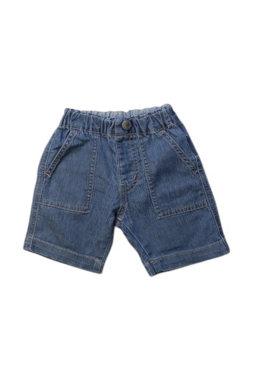 A Blue Shorts from Petit Main in size 18-24M for boy. (Front View)