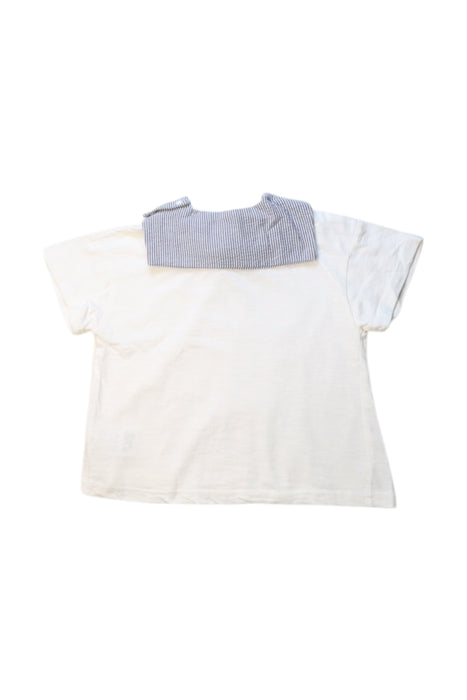 A White Short Sleeve Tops from Petit Main in size 18-24M for boy. (Back View)