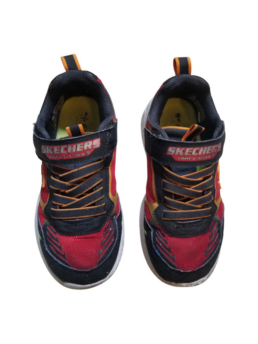 A Black Sneakers from Skechers in size 6T for boy. (Front View)