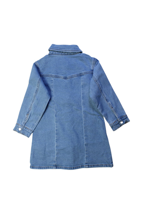 A Blue Long Sleeve Dresses from Seed in size 4T for girl. (Back View)