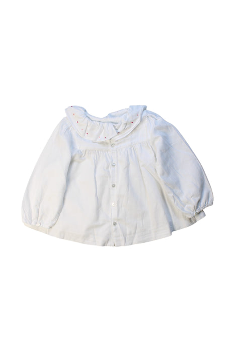 A White Long Sleeve Tops from Jacadi in size 3T for girl. (Back View)
