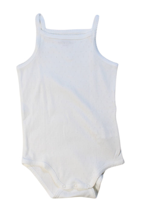 A White Sleeveless Bodysuits from Bout'Chou in size 3T for girl. (Front View)