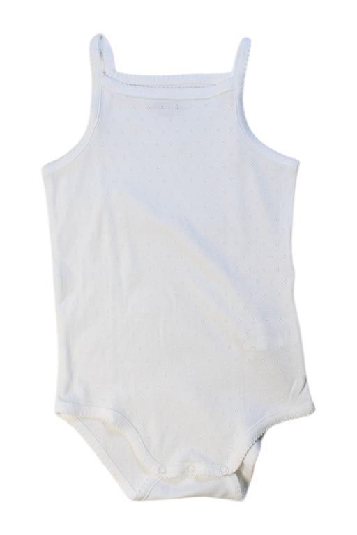 A White Sleeveless Bodysuits from Bout'Chou in size 3T for girl. (Front View)