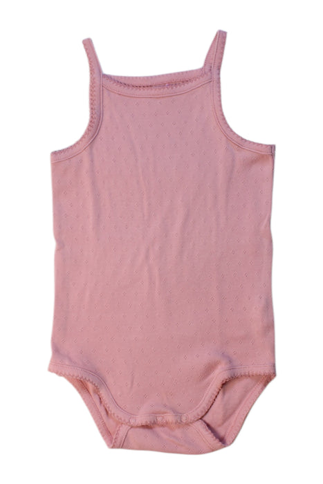 A Pink Sleeveless Bodysuits from Bout'Chou in size 3T for girl. (Front View)