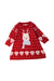 A Red Sweater Dresses from Chickeeduck in size 12-18M for girl. (Front View)