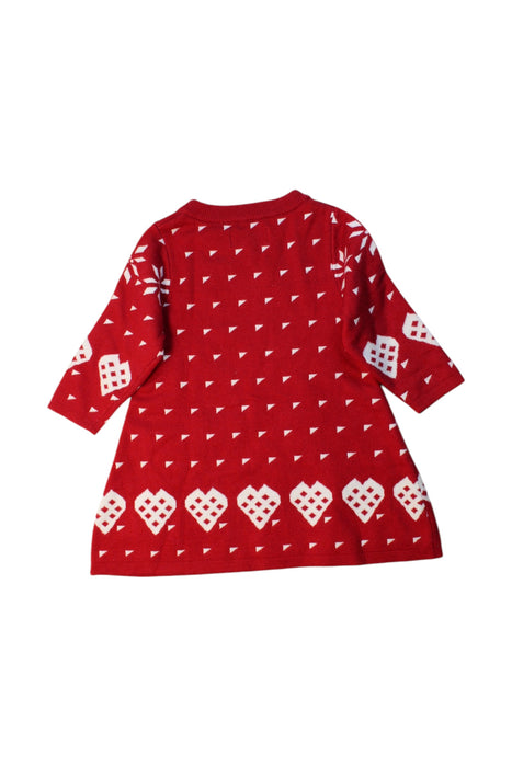 A Red Sweater Dresses from Chickeeduck in size 12-18M for girl. (Back View)