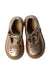 A Metallic Dress Shoes from Young Soles in size 3T for girl. (Back View)